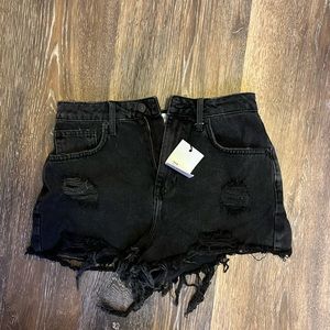 Forever 21 cut off short shorts black size 27 high waisted
